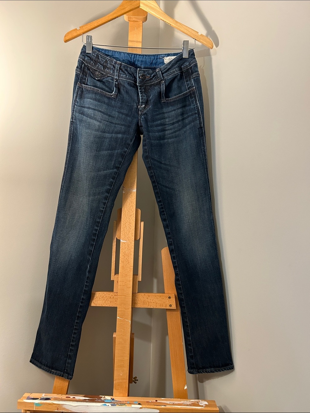 Y2K | G-Star | ULTRA-LOW RISE Navy Blue Skinny Jeans | W27
